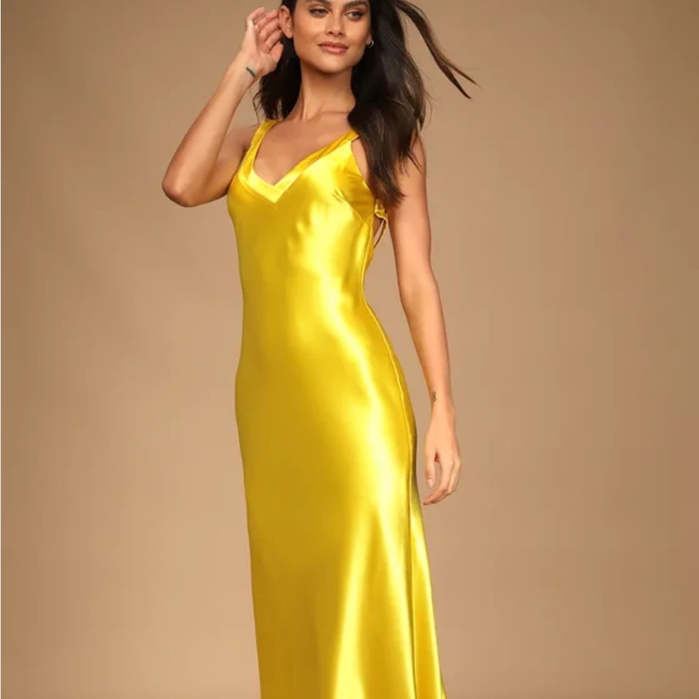 Lulu's Yellow Maxi Dress